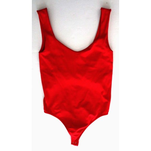 Intimately Free People Women's Sz M/L Red Tank Bodysuit - Picture 6 of 7